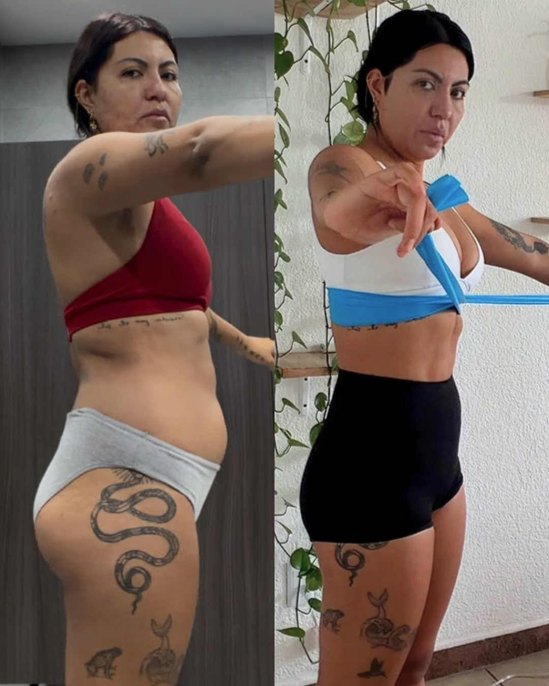 Resultados de Olympia, semana 4 del reto, vista lateral